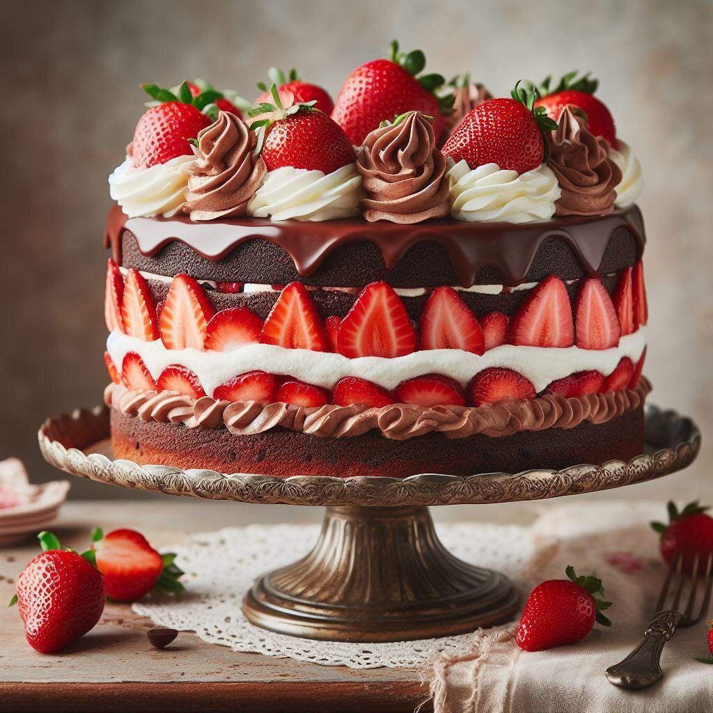 Chocolate Strawberry Cake