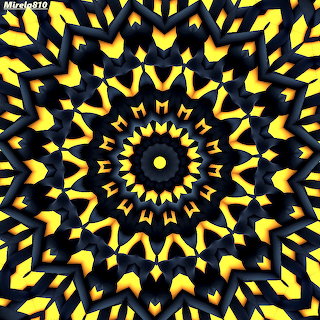 Yellow Black Mandala Pattern