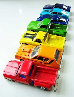 Rainbow Toy Cars And Trucks