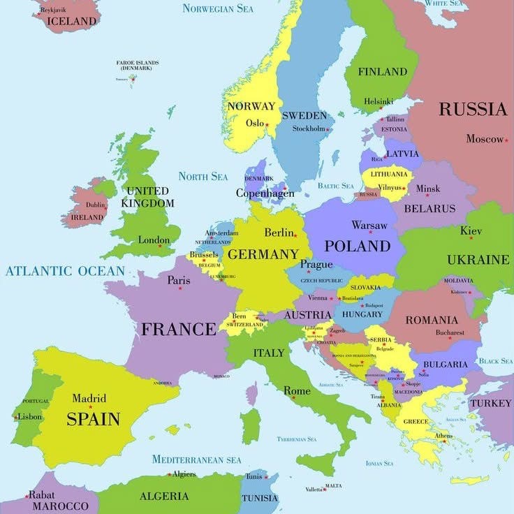 Europe Political Map