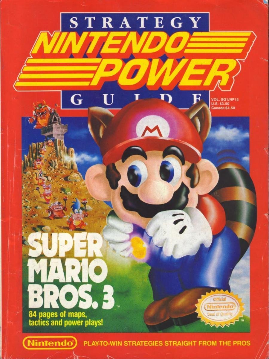 Nintendo Power Strategy Guide Issue 13 cover showing Mario in raccoon suit for Super Mario Bros. 3