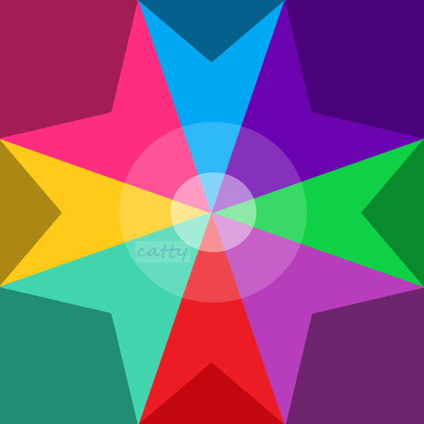Geometric Color Wheel Star
