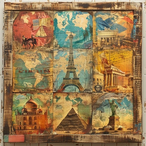 Vintage Travel Collage