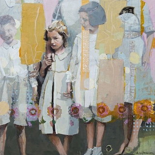 Vintage Collage Girl Portrait
