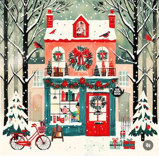 Christmas House with Snow