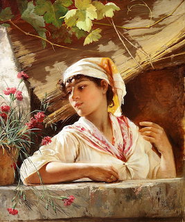Italian Woman on Balcony