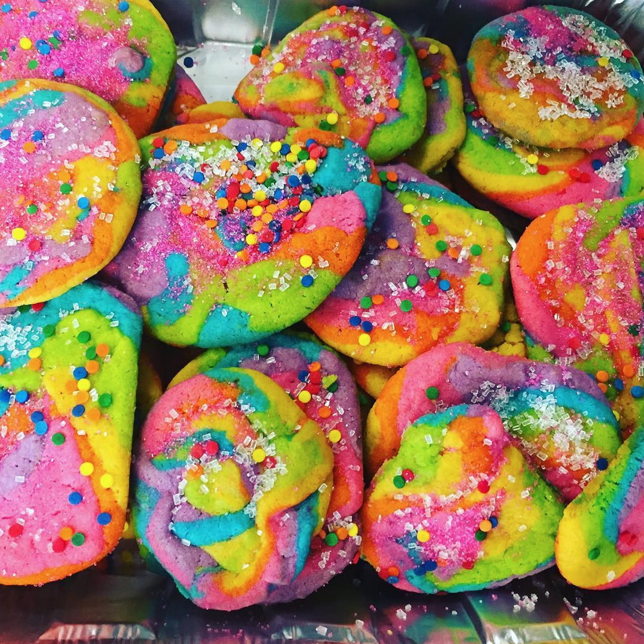 Rainbow Swirl Cookies