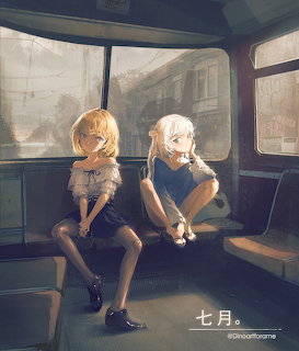 Anime Girls on Train