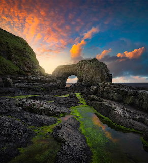 Coastal Rock Arch Sunset