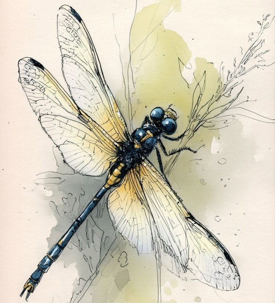 Dragonfly Watercolor