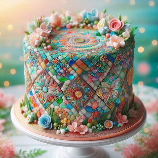 Decorated Mosaic Cake