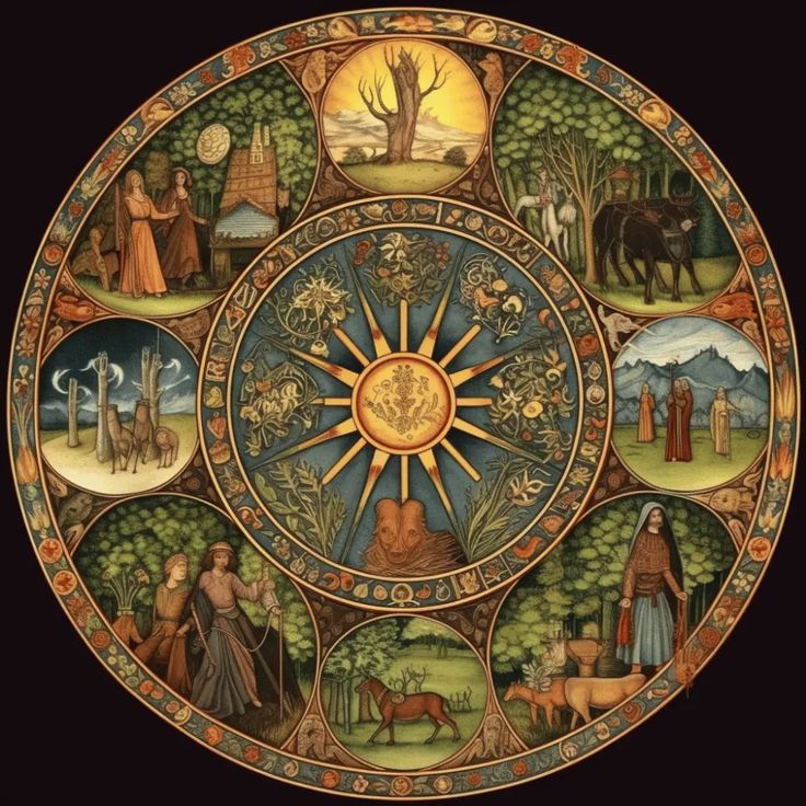 Zodiac Wheel Medieval Art