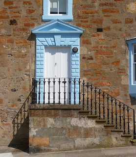 Stone Building Door with Stairs