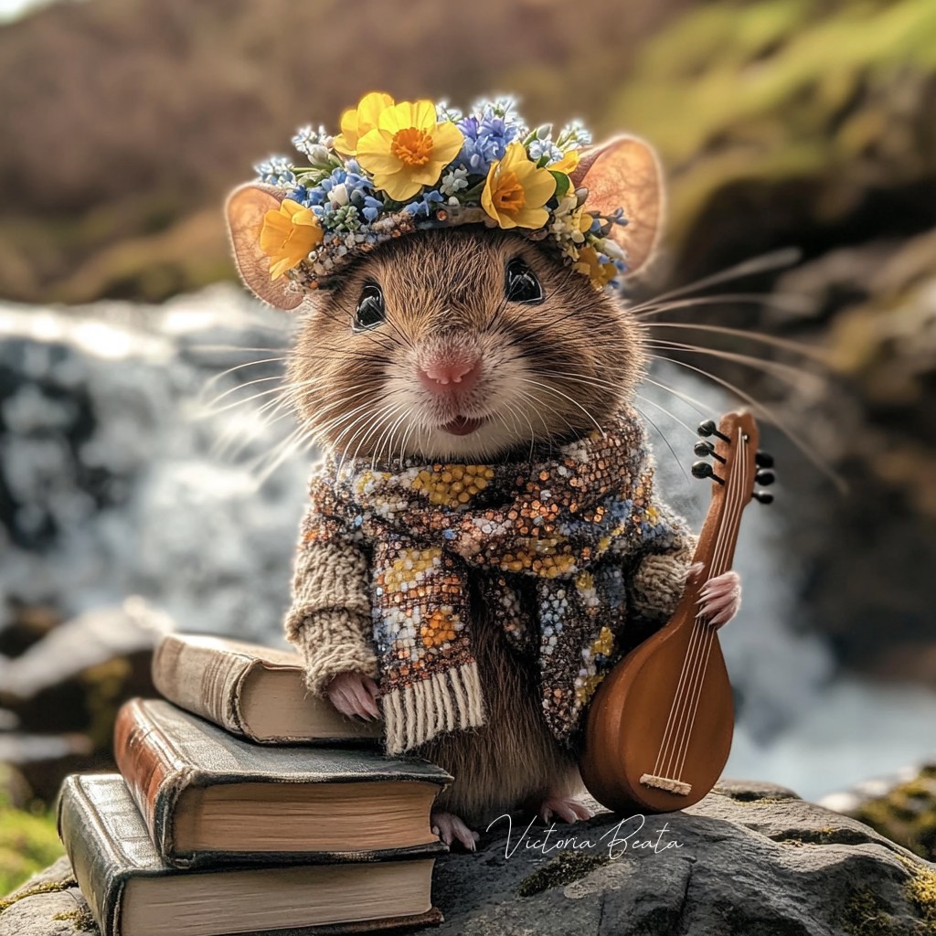 Mouse with Books