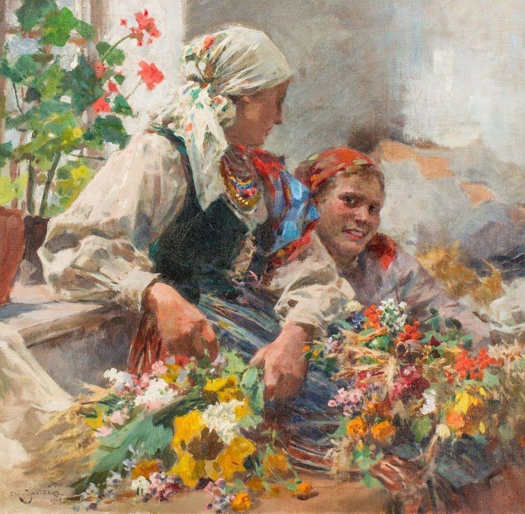 Florists by Zdzisław Jasiński