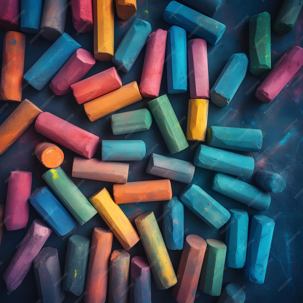 Colorful Chalk Pieces