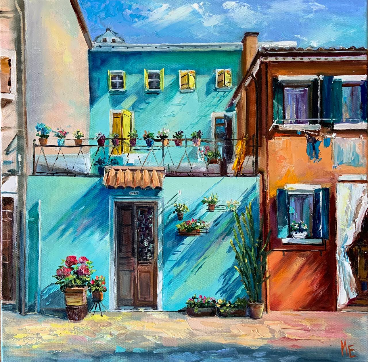 Colorful Italian Village Houses