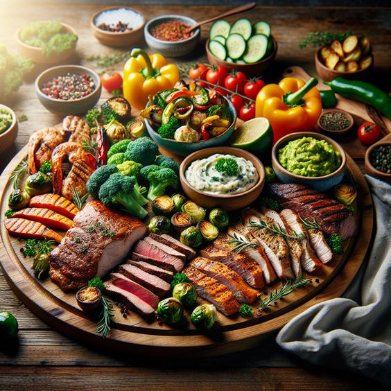 Grilled Meat and Vegetable Platter