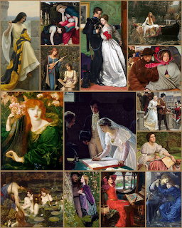 Pre-Raphaelite Paintings Collage