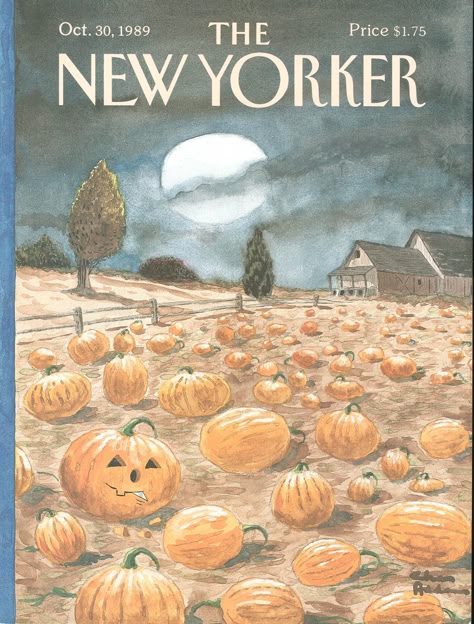 New Yorker Halloween Pumpkin Field