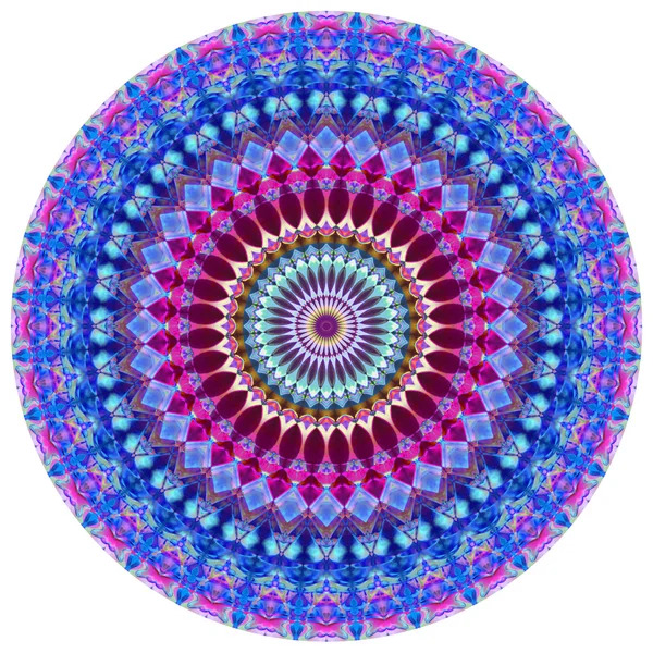 Intricate colorful circular mandala pattern on a white background