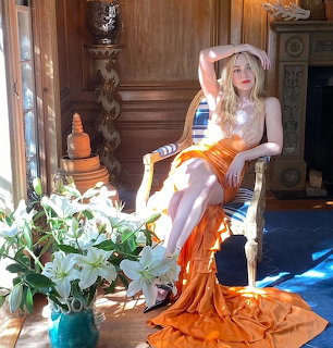 Dakota Fanning Orange Dress