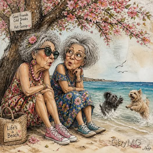 Elderly Women Gossiping