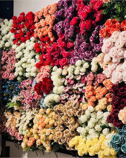 Rainbow Flower Bouquet Wall