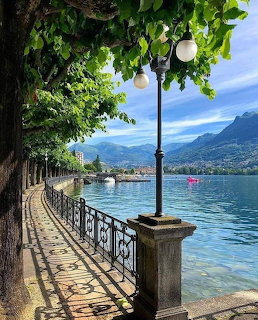 Lake Lugano Promenade Switzerland