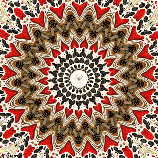 Red Black Gold Mandala