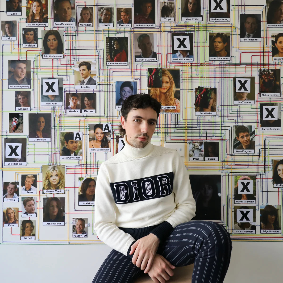 Man Before Photo Wall