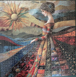 Cosmic Patchwork Quilted Art