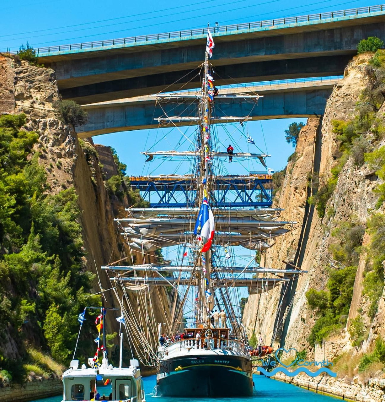 Tall Ship in Corinth Canal