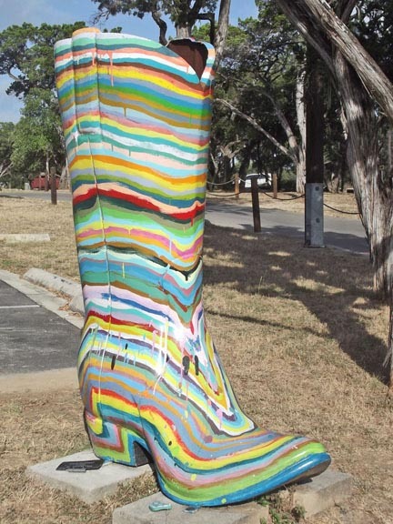 Colorful Cowboy Boot Sculpture