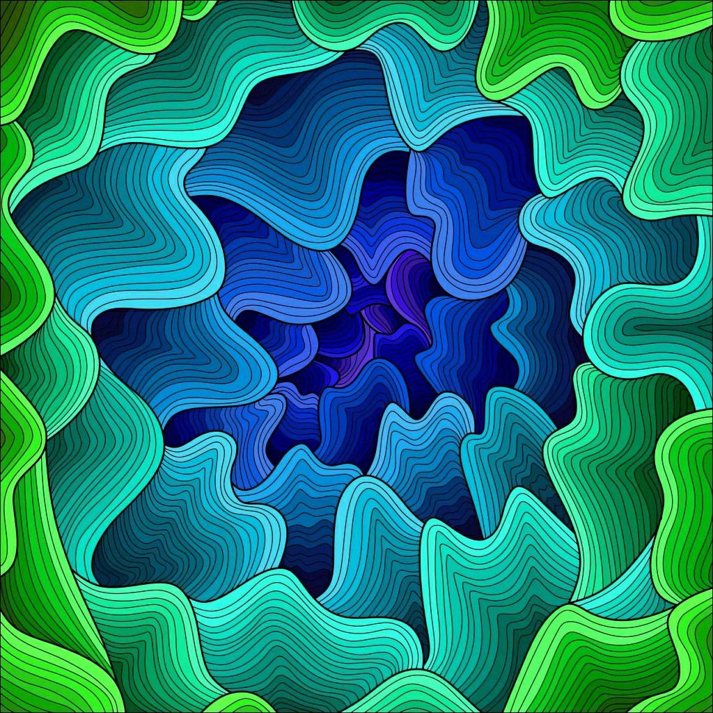 Blue Green Swirls