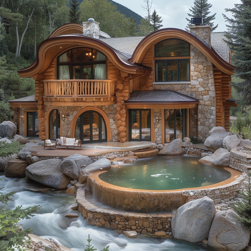 Mountain Log Cabin Home