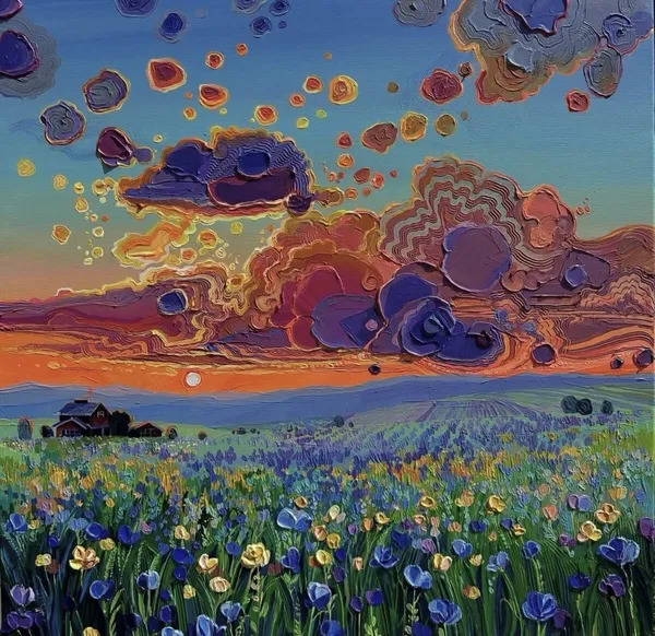 Tulips and Bubble Clouds