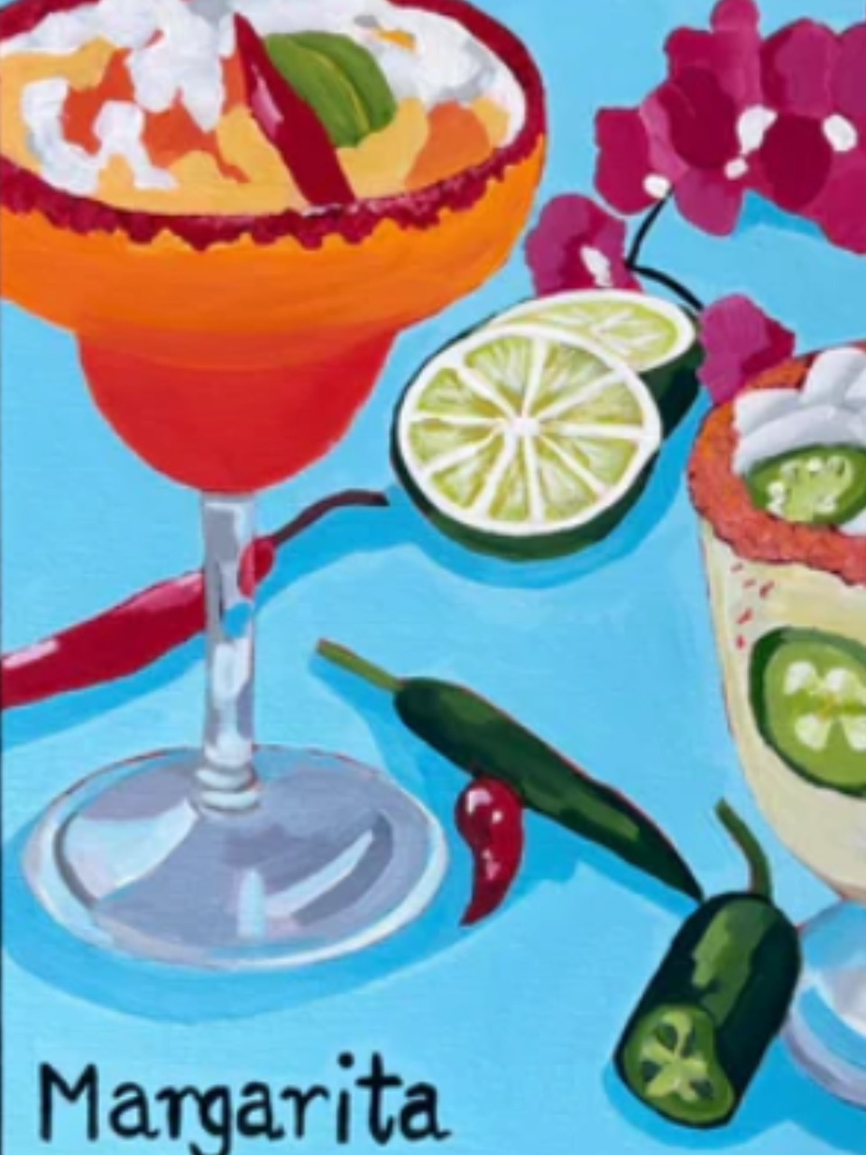 Margarita Cocktail Painting