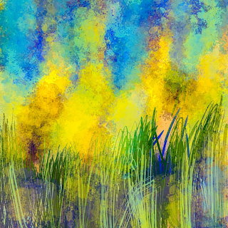 Abstract Marsh Landscape