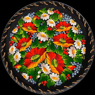 Floral Painted Plate