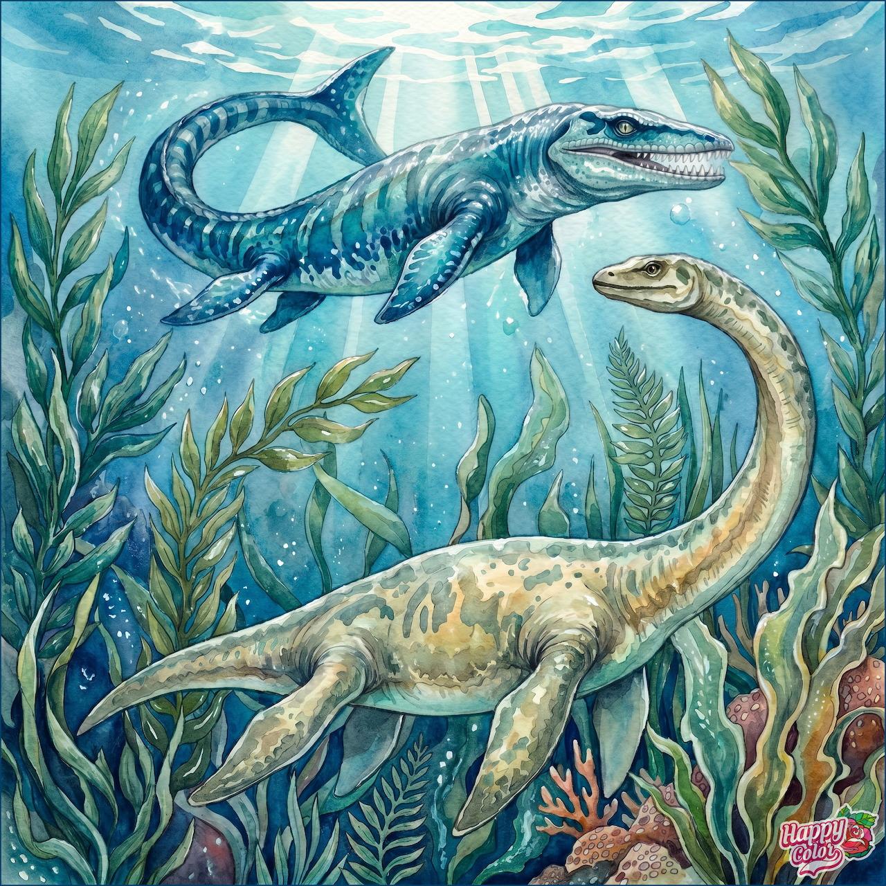 Underwater Plesiosaurs