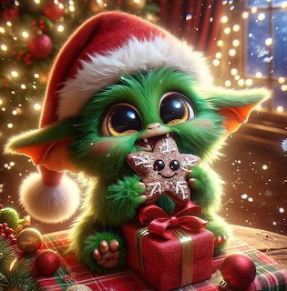 Green Creature Christmas Gift