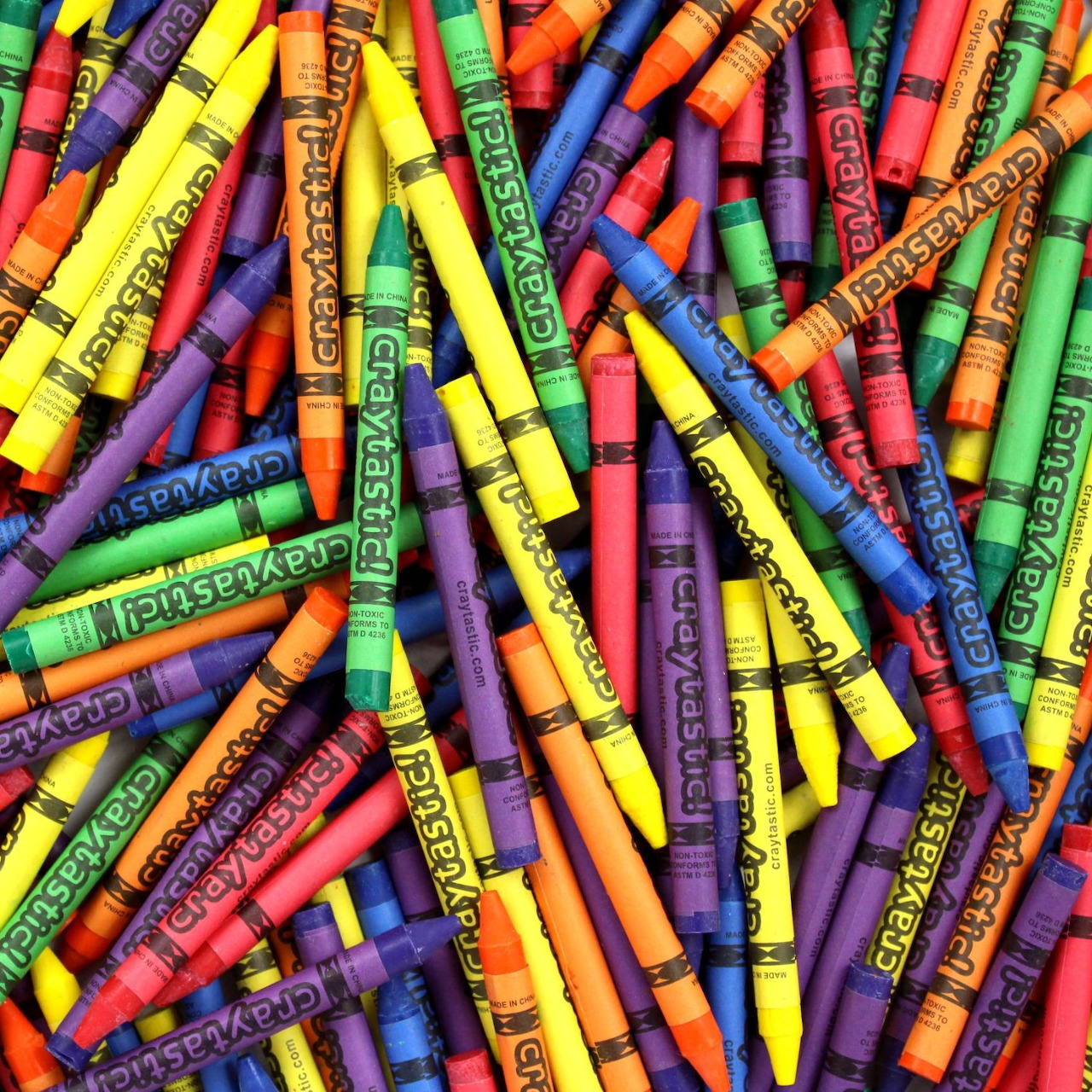 Colorful Crayons Scattered