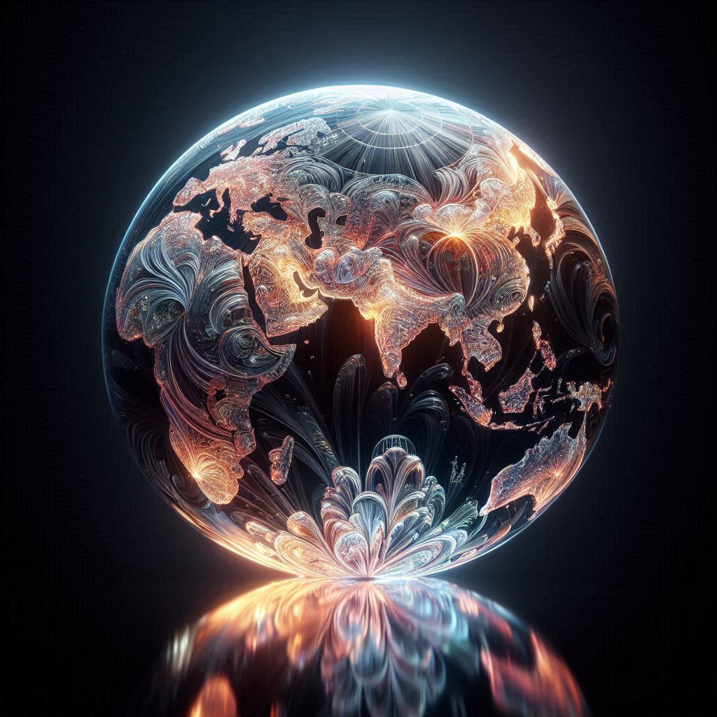 Fractal Crystal Earth Sphere