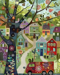 Colorful Folk Art Village