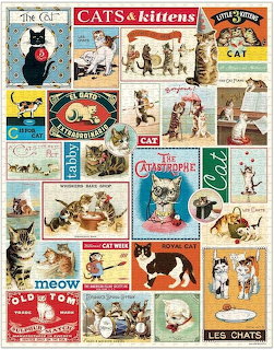 Vintage Cat Collage