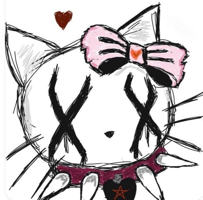 Punk Cat Drawing