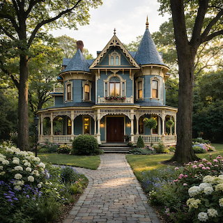 Victorian Mansion with Garden