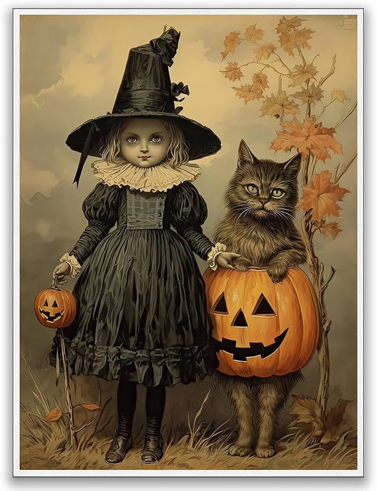 Little Witch with Black Cat