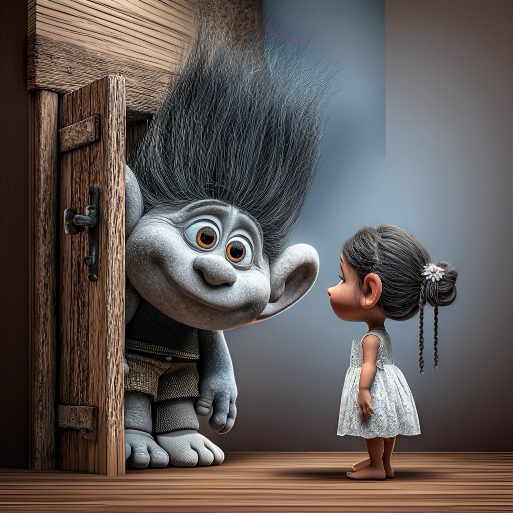Troll and Girl Characters
